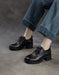 Women's Spring Autumn Comfortable Lace-up Chunky Heels Loafers Black, Obiono Sep Shoes Collection 2026, 89.99