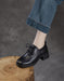 Women's Spring Autumn Comfortable Lace-up Chunky Heels Loafers Black, Obiono Sep Shoes Collection 2026, 89.99