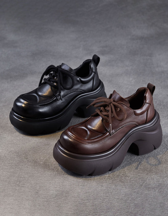 Ballerines confortables en cuir velours à tête ronde