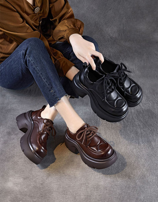 Ballerines confortables en cuir velours à tête ronde