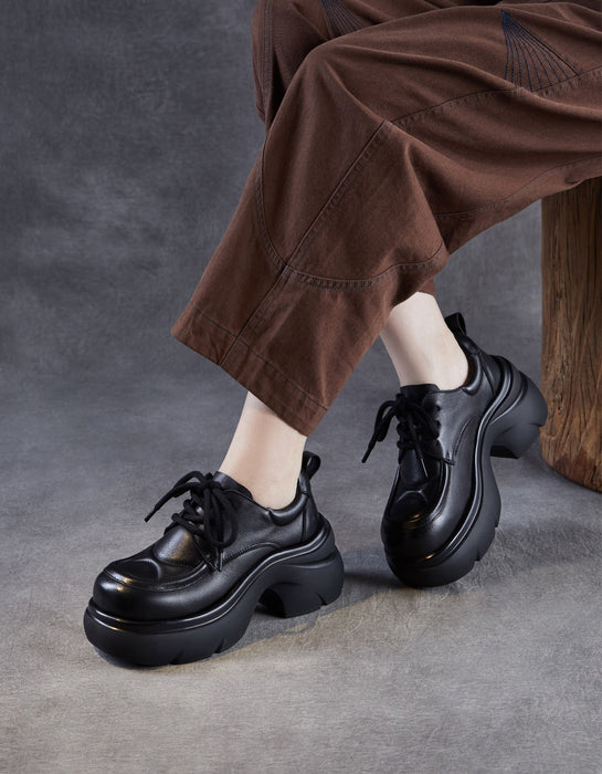 Ballerines confortables en cuir velours à tête ronde