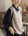 Spring Autumn Round Neck Sleeveless Loose Sweater Vest Feb New In 2026 42.00