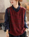 Spring Autumn Round Neck Sleeveless Loose Sweater Vest Red Feb New In 2026 42.00