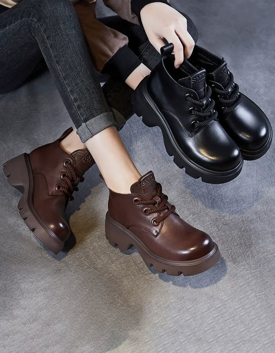 Spring Autumn Thick-Soled  Lace-Up Comfort Ankle Boots Obiono Jan Shoe Collection 2026 91.70