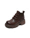 Spring Autumn Thick-Soled  Lace-Up Comfort Ankle Boots Brown Jan Shoe Collection 2026 91.70