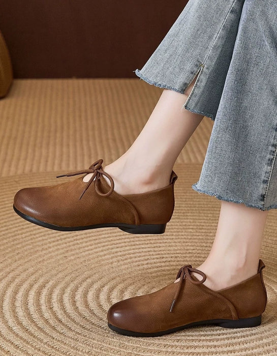 Spring Comfort Round Toe Lace-up Slip-on Flat Shoes Jan Shoe Collection 2026 79.99