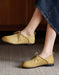 Spring Comfort Round Toe Lace-up Slip-on Flat Shoes Yellow Jan Shoe Collection 2026 79.99