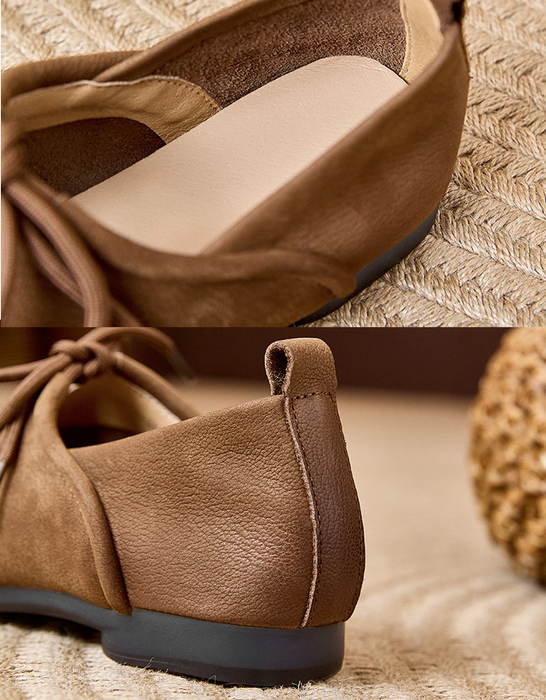 Spring Comfort Round Toe Lace-up Slip-on Flat Shoes Details Jan Shoe Collection 2026 79.99