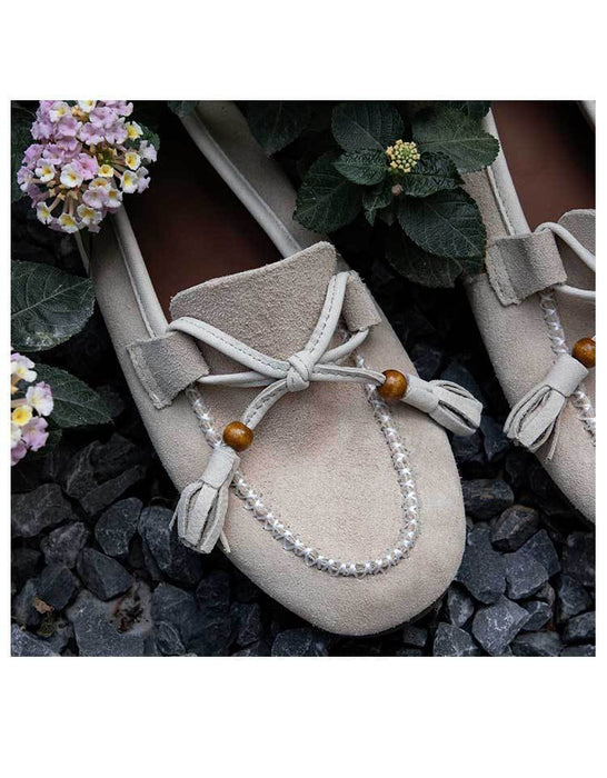 Spring Comfortable Beaded Suede Slip-on Flat Loafers Feb Shoe Collection 2026 89.80