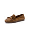 Spring Comfortable Beaded Suede Slip-on Flat Loafers Brown Feb Shoe Collection 2026 89.80
