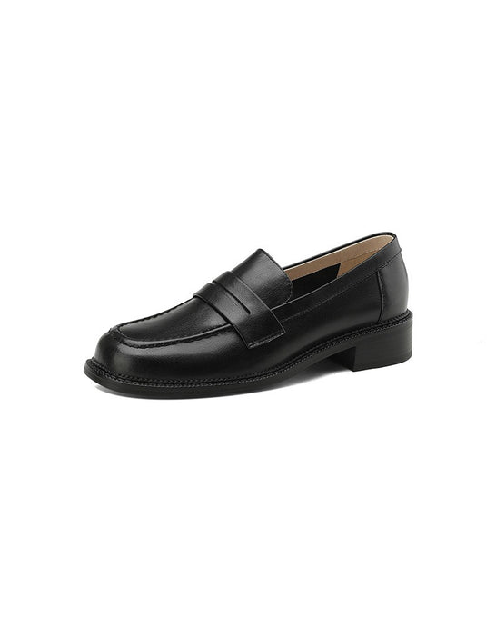 Spring Real Leather Classic Loafers for Women