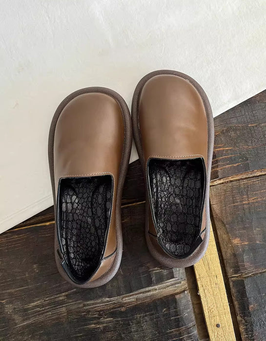 Spring Comfortable Slip-on Wide Toe Box Clogs Brown Feb Shoes Collection 2026 80.80