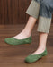 Spring Comfortable Soft Sole Suede Flat Pumps Shoes Green July Shoes Collection 2026 83.00