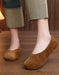Spring Comfortable Soft Sole Suede Flat Pumps Shoes Camel July Shoes Collection 2026 83.00