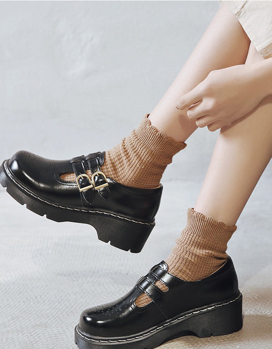 Spring Double-buckles Thick Heel Mary Jane Shoes 34-42 Jan Shoe Collection 2026 89.00