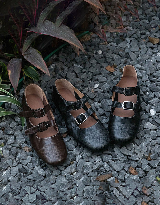 Spring Double Buckle Strap Ballet Mary Janes Shoes Obiono Feb Shoes Collection 2026, 83.00