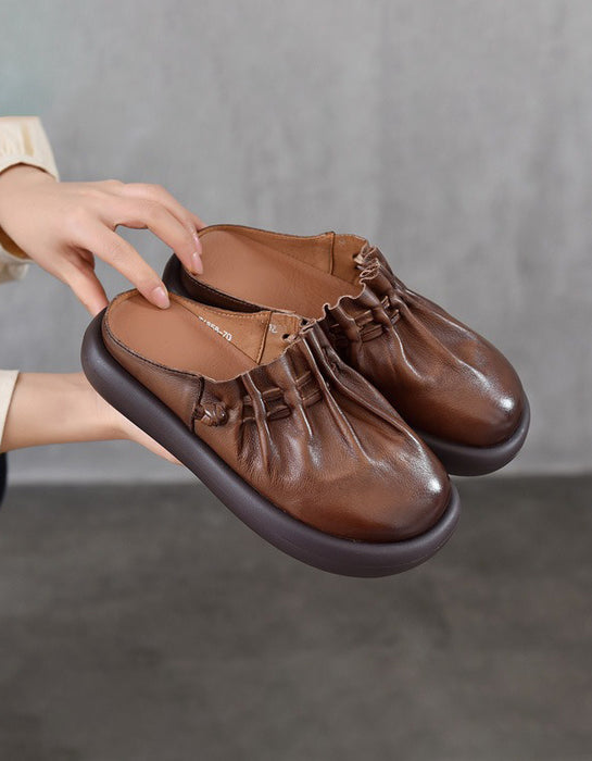 Spring Handmade Round Toe Platform Slippers March Shoe Collection 2026 89.80