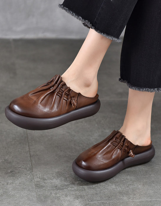 Spring Handmade Round Toe Platform Slippers March Shoe Collection 2026 89.80