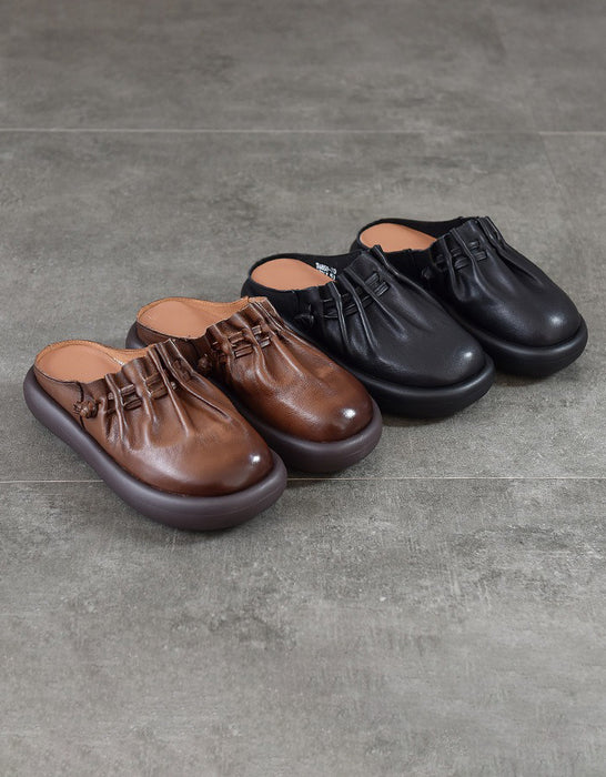 Spring Handmade Round Toe Platform Slippers March Shoe Collection 2026 89.80