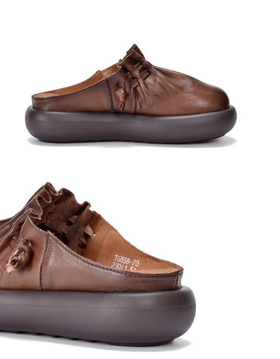 Spring Handmade Round Toe Platform Slippers March Shoe Collection 2026 89.80