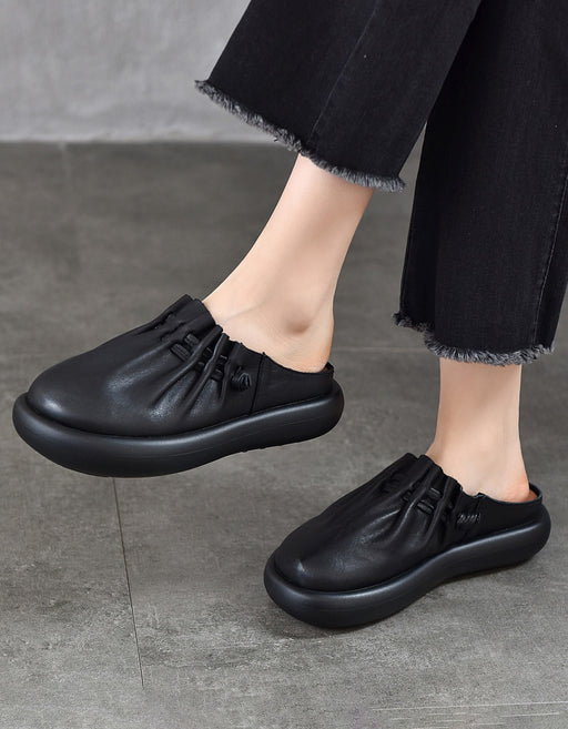 Spring Handmade Round Toe Platform Slippers March Shoe Collection 2026 89.80