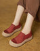 Spring Handmade Round Toe Slip-on Casual Flat Shoes Red Feb Shoe Collection 2026 79.70
