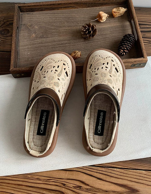 Spring Hollow Embossed Vintage Wide Toe Box Clogs April Shoes Collection 2026 85.00