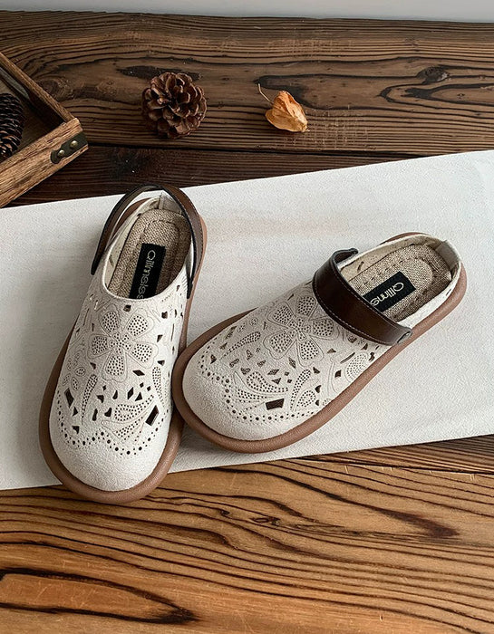 Spring Hollow Embossed Vintage Wide Toe Box Clogs April Shoes Collection 2026 85.00