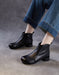 Spring Leather Hollow Soft Sole Retro Ankle Boots for Women Obiono Aug Shoes Collection 2026 85.00