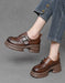 Women's Spring Light-weight Single Strap Chunky Platform Loafers brown, Oct shoes collection 2026, 88.80