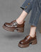 Women's Spring Light-weight Single Strap Chunky Platform Loafers brown, Oct shoes collection 2026, 88.80