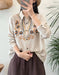 Spring Neck Embroidery Long Sleeve Linen Shirt Buykud Shirt March New in 2026 46.00