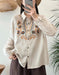 Spring Neck Embroidery Long Sleeve Linen Shirt Buykud March New in 2026 46.00