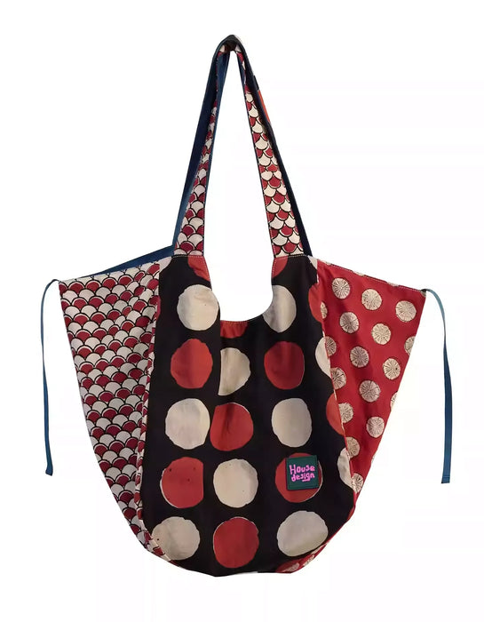 Spring Retro Patchwork Artistic Dots Tote Bag March New In 2026 53.66