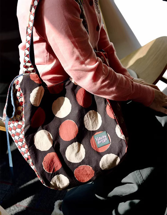 Spring Retro Patchwork Artistic Dots Tote Bag March New In 2026 53.66