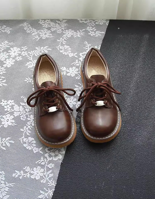 Spring Round Toe Comfortable Platform Retro Shoes