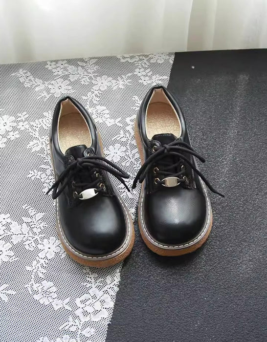 Spring Round Toe Comfortable Platform Retro Shoes