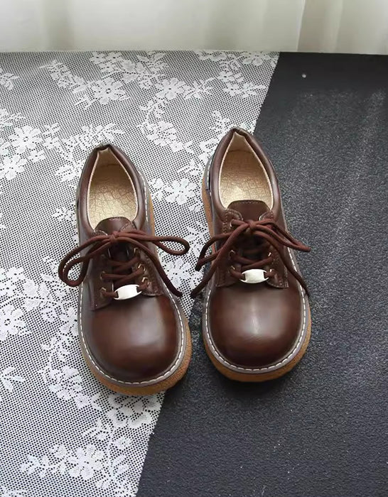 Spring Round Toe Comfortable Platform Retro Shoes