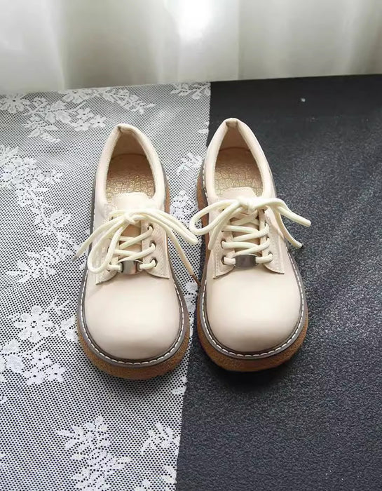 Spring Round Toe Comfortable Platform Retro Shoes