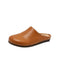 Spring Round Toe Handmade Vintage Leather Slippers Mules April Shoes Collection 2026 95.00