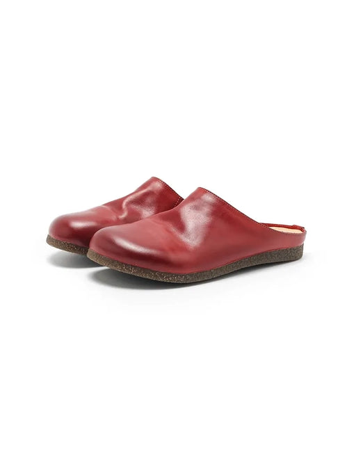 Spring Round Toe Handmade Vintage Leather Slippers Mules Feb Shoe Collection 2026 95.00