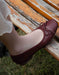 Spring Simple Breathable Comfortable Flat Pumps Wine Red Feb Shoe Collection 2026 80.00
