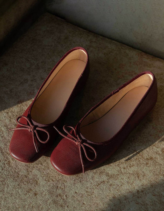 Spring Simple Breathable Comfortable Flat Pumps Red Feb Shoe Collection 2026 80.00
