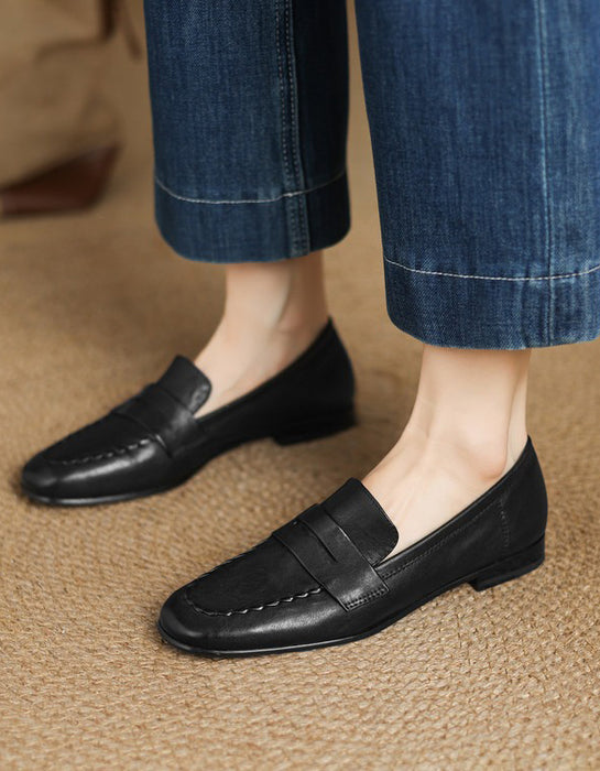 Spring Soft Leather Comfortable Loafers for Women