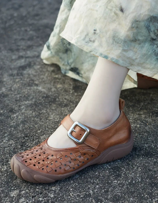 Spring Soft Sole Hollow Breathable Wide Toe Box Shoes April Shoes Collection 2026 88.80