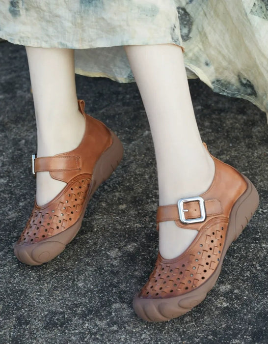 Spring Soft Sole Hollow Breathable Wide Toe Box Shoes April Shoes Collection 2026 88.80
