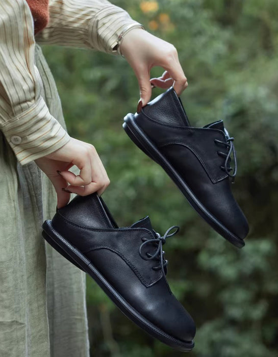 Spring Soft Sole Round Toe Comfortable Flat Shoes Black Feb Shoe Collection 2026 98.99