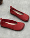 Spring Square Toe Comfortable Soft Soles Retro Flat Shoes Red, obiono Aug shoes collection 2026, 79.99