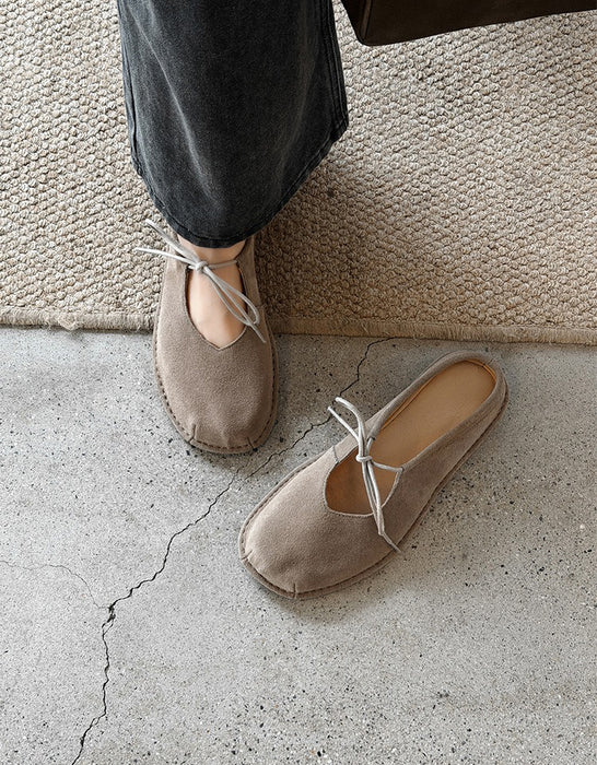 Spring Summer Comfort Suede Mules Slippers