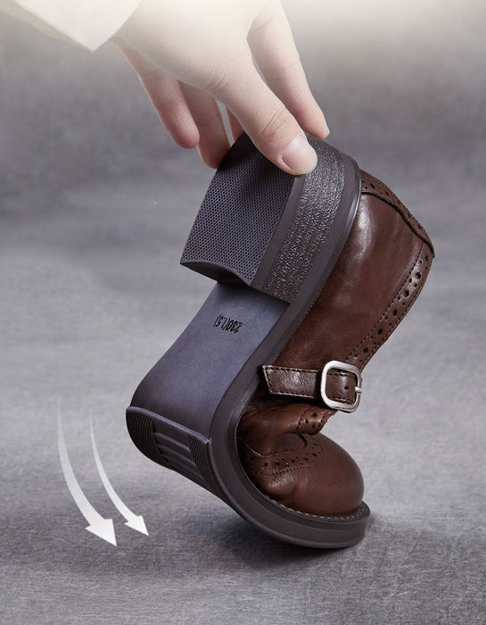 Spring T-strap Brogue Style Oxford Shoes for Women June Shoes Collection 93.00
